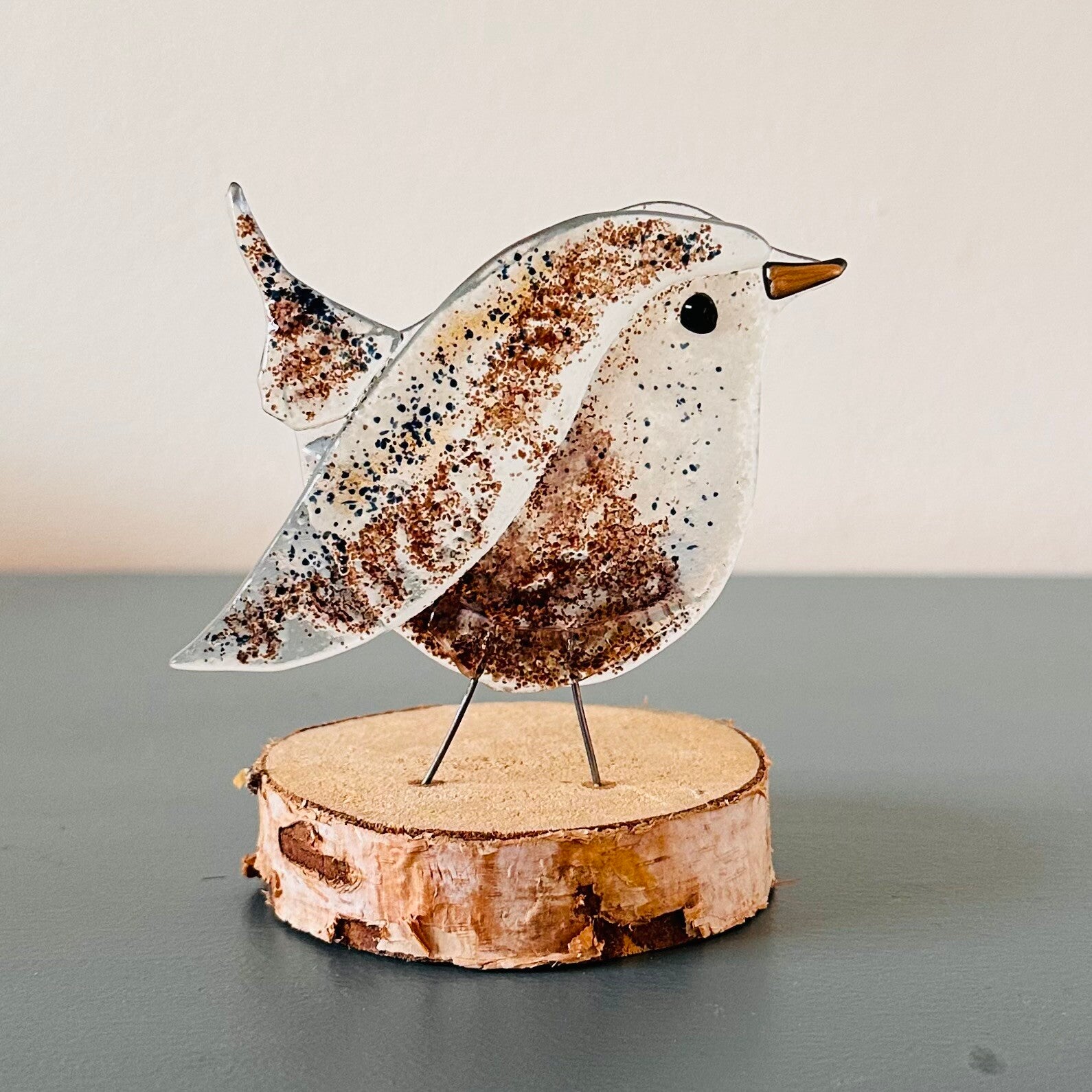 Winterkoninkje van glas