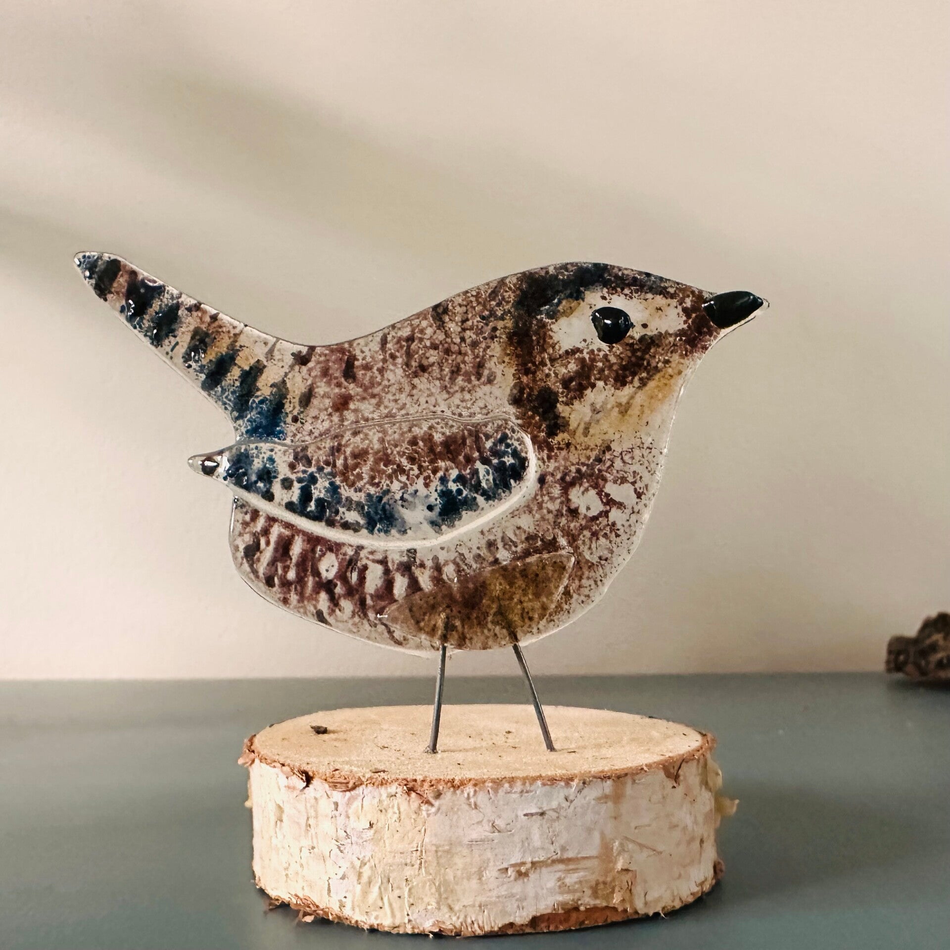 Winterkoninkje van glas