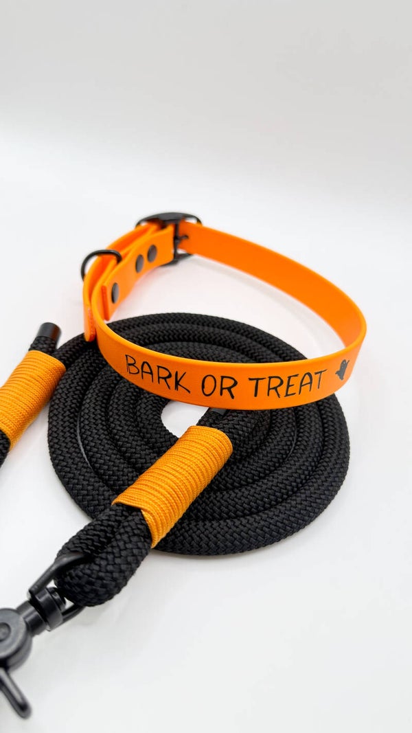 BARK OR TREAT - HALLOWEEN HALSBAND/RIEM/SET