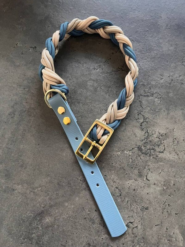 Zelf samenstellen: Halsband gevlochten (verstelbaar)