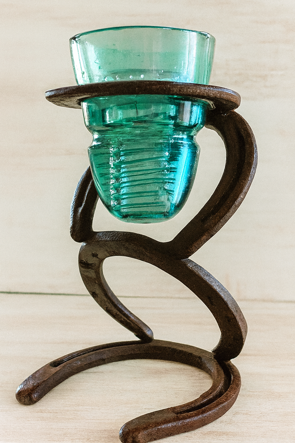 Hoefijzer & Glas Decorstuk