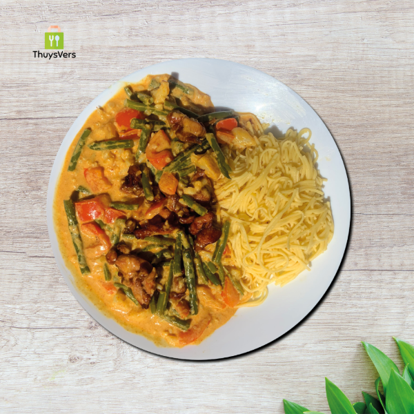 NIEUW: Gele curry met Kippendij