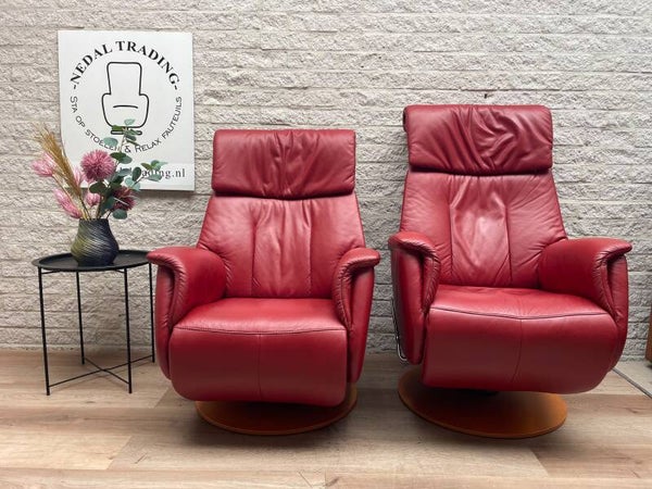 Set leren Relaxfauteuil Prominent relax stoel fauteuil