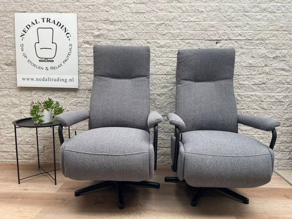 Set Relaxfauteuil H&H Stoel draaibaar relax fauteuil Large