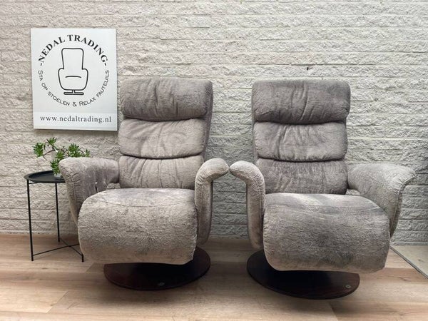 Set Himolla stoelen, relax fauteuil draaibaar relaxfauteuil