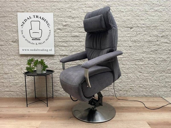 Luxe Himolla Lyme L sta op stoel relax fauteuil draaibaar