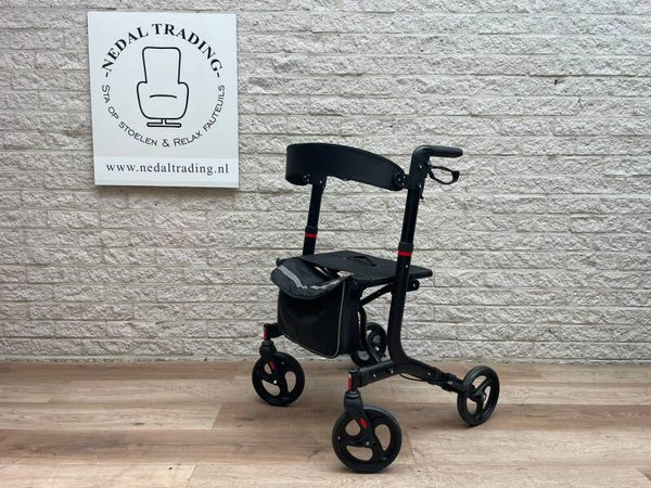 Lichtgewicht Rollator Zwart – Comfortabel en Stabiel
