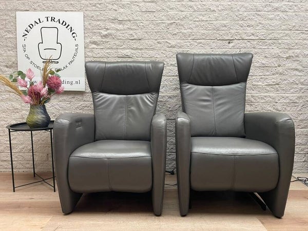 Set leren Relaxfauteuil en sta op stoel Prominent Sorisso