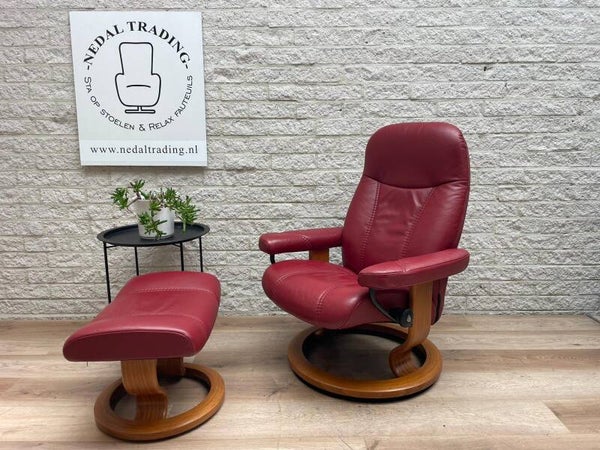 Luxe Stressless relax fauteuil relax stoel met voetenbank