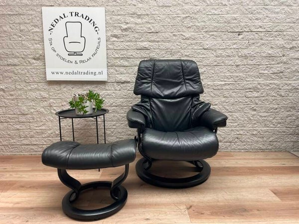 Luxe Stressless relax fauteuil, relax stoel draaibaar