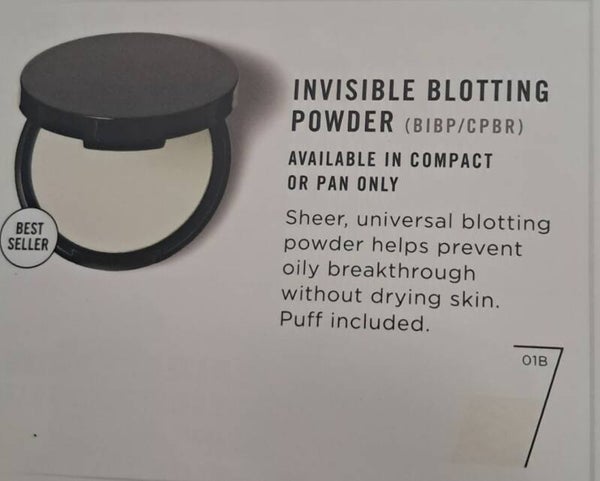 Invisible blotting powder