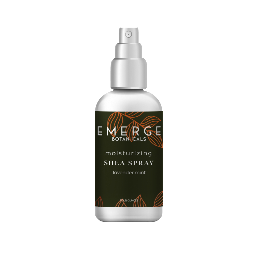 Emerge Botanicals moisturizing shea spray lavender mint