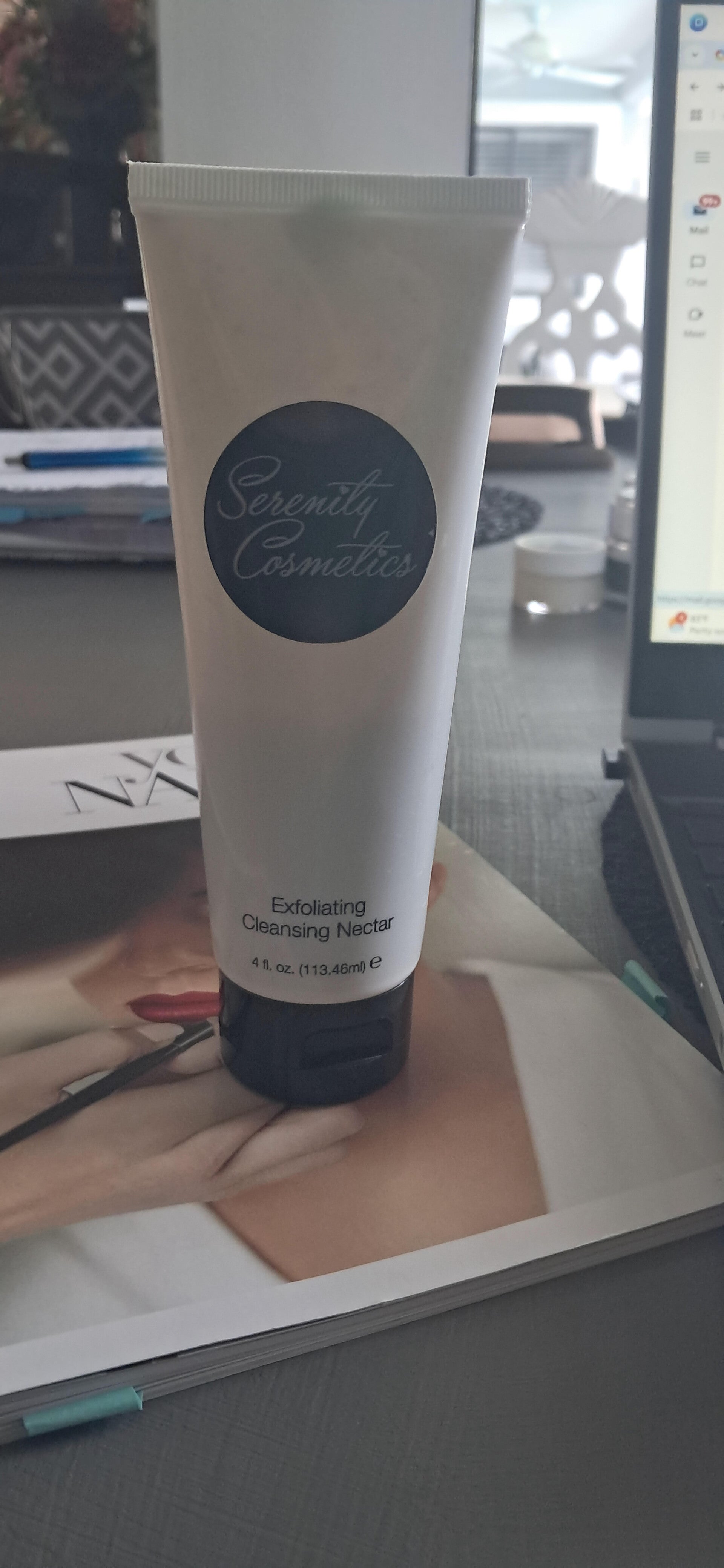 Exfoliating cleansing nectar