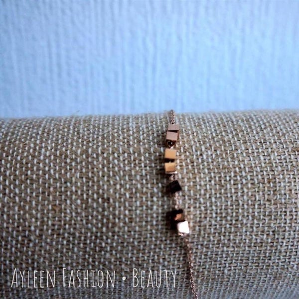 ZAG Bijoux- armband blokjes Rose