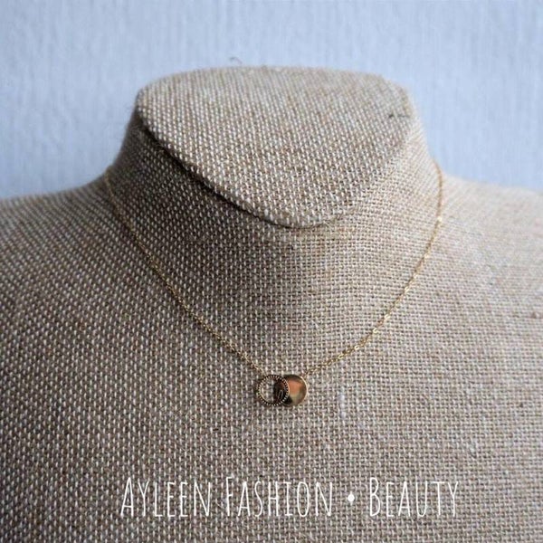 ZAG Bijoux- collier twee rondjes Goud