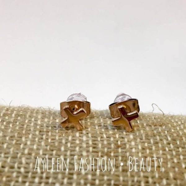 ZAG Bijoux- oorknop kruis Rose