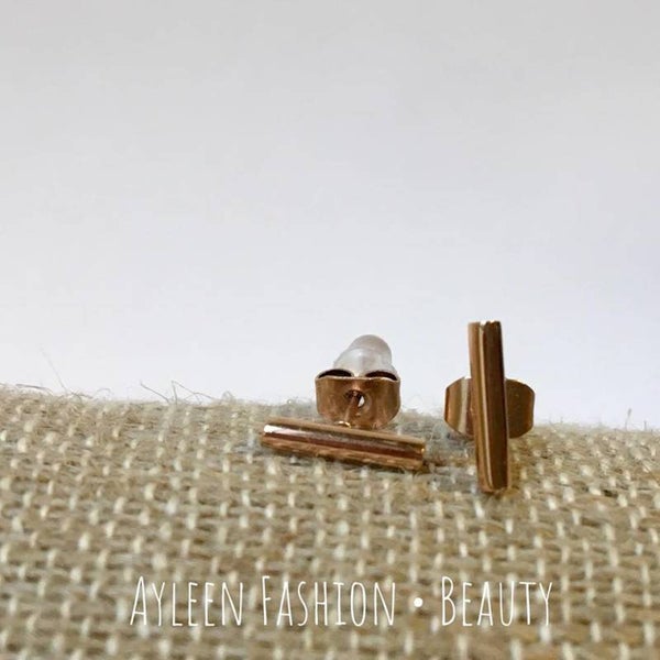 ZAG Bijoux- oorknop staafje Rose