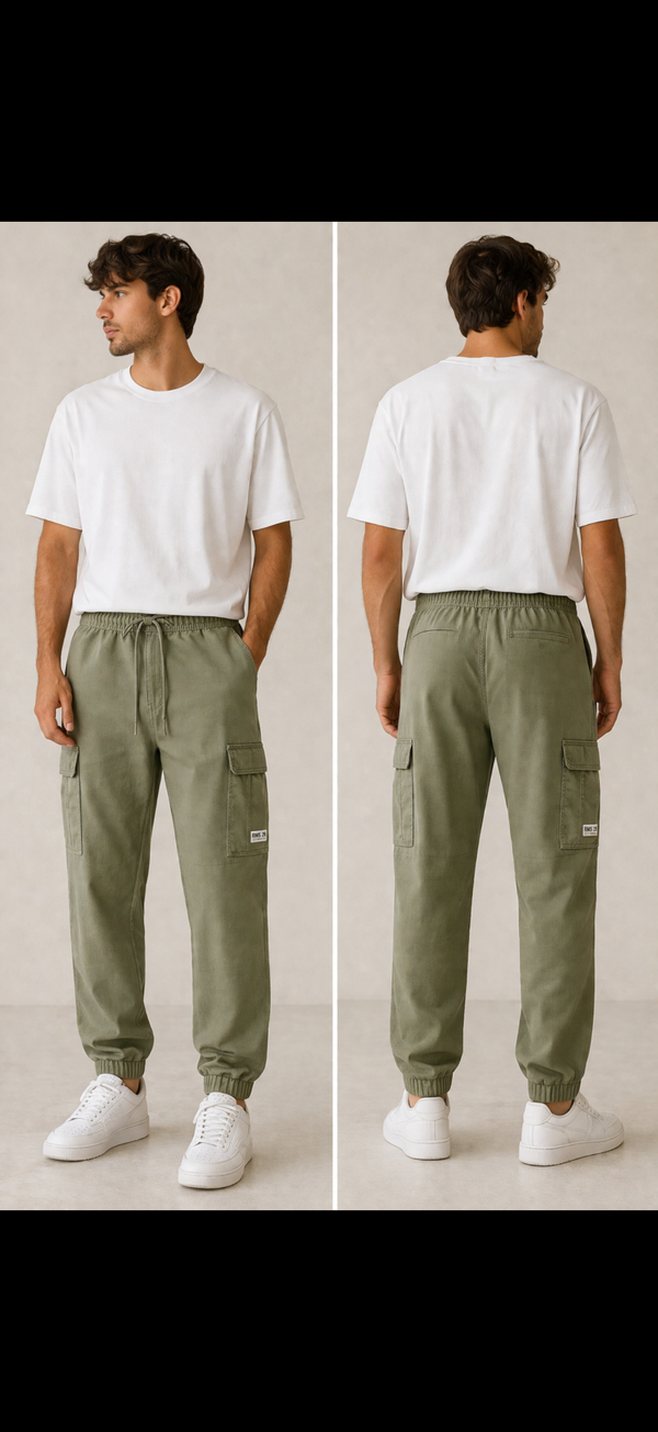 Pantalon cargo kaki