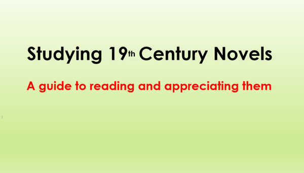 Studying 19th Century Novels