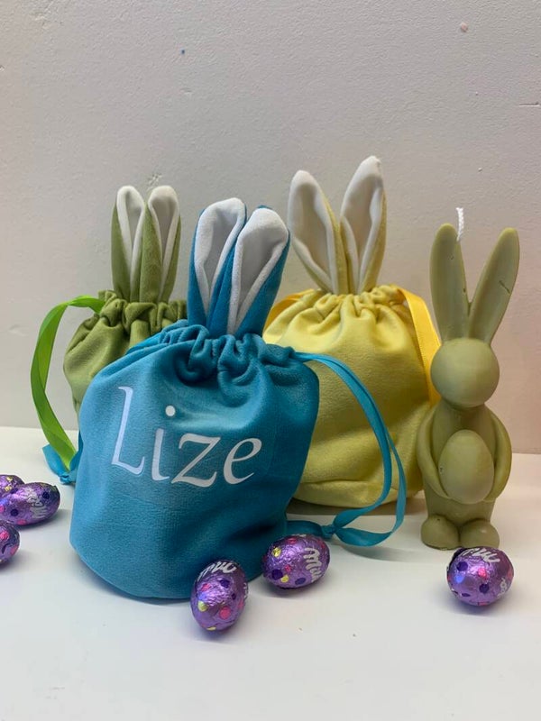 Paashaas zakje bedrukt met naam