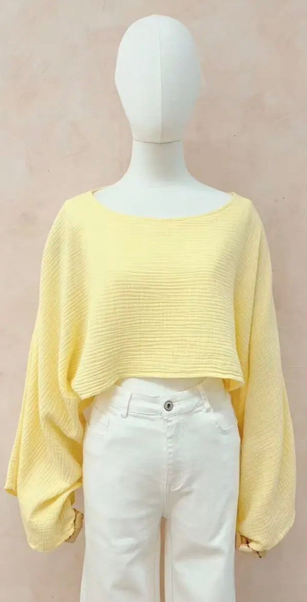 Tetra blouse geel