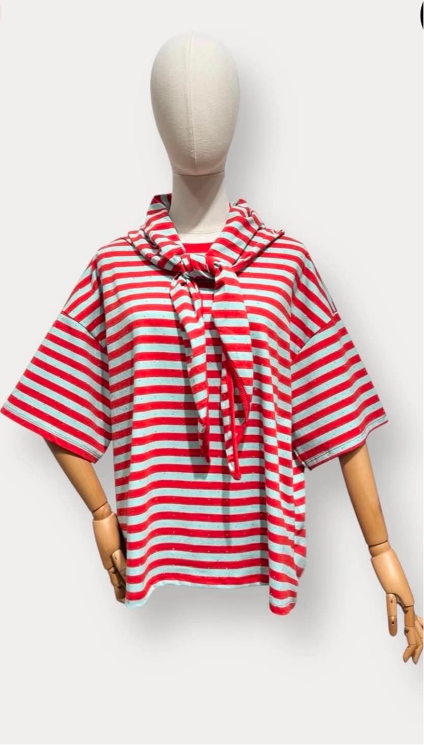 Diamond Tie Blouse