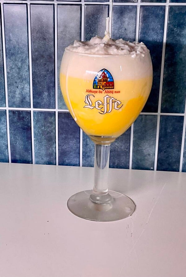 Leffe bier candle