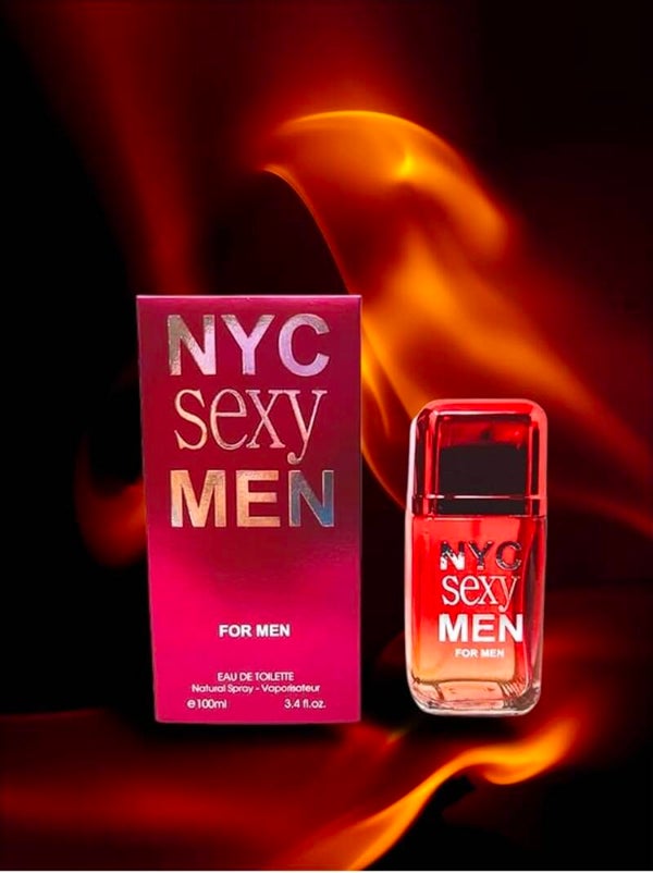 NYC Sexy Men, fragancia Amber Fougere para hombre. Eau de Toilette 3.4 Fl Oz