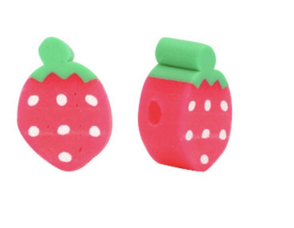 Polymeer kraal Aardbei 🍓