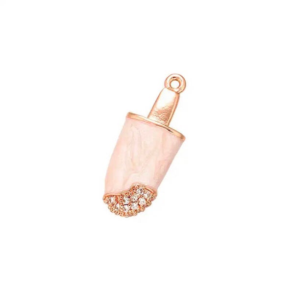 Zirkonia bedel ijsje Roze - Rosé Goud