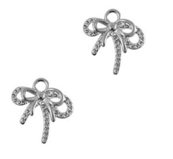 DQ bedel Bow - Strik antiek Zilver