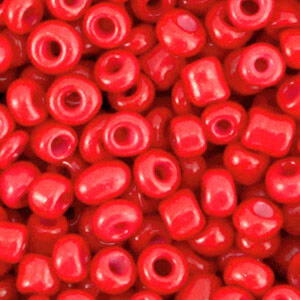 Rocailles 4mm Tangerine Tango Red