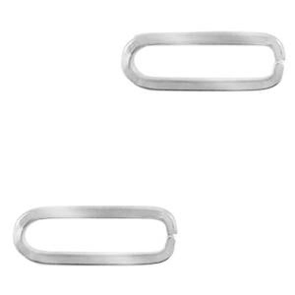 Roestvrij staal (RVS) tussenstuk oval Zilver