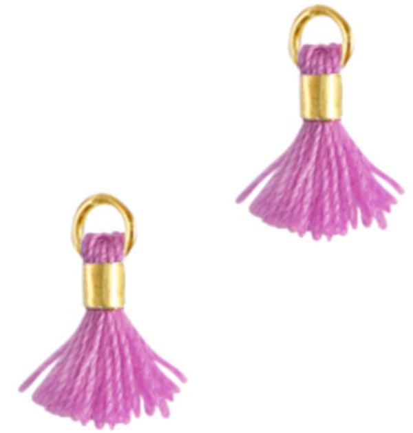 kwastje 0,7 cm gypsy pink -Gold