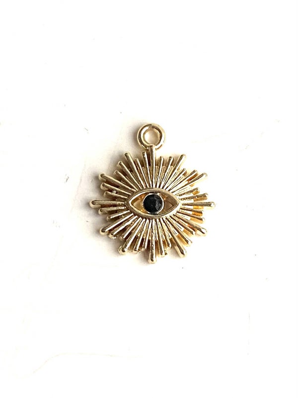 Bedel / hanger oog met zirkonia Goud