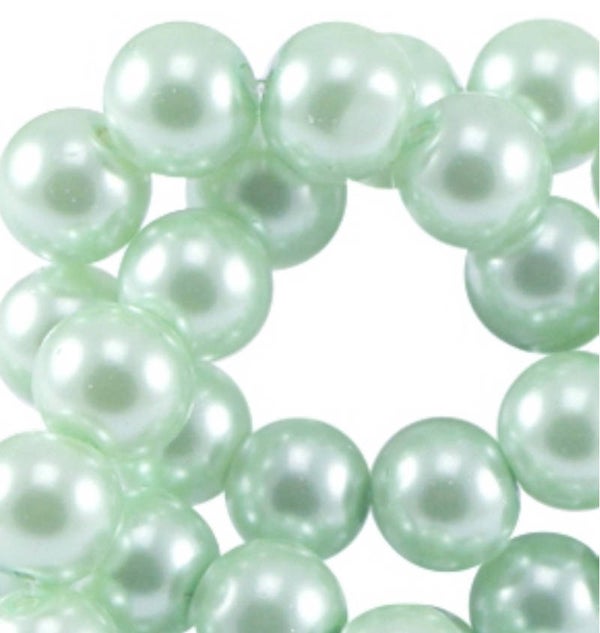 Glasparel top quality 6mm crysolite green 30 stuks