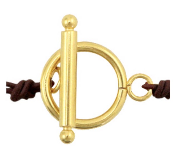 Stainless steel lock 14mm Goud