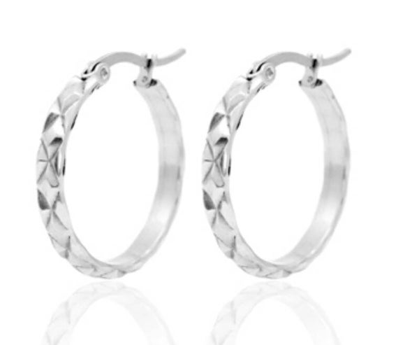 Stainless steel Creolen 25mm rvs