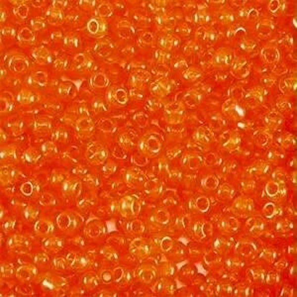 Rocailles 3mm transparant warm orange