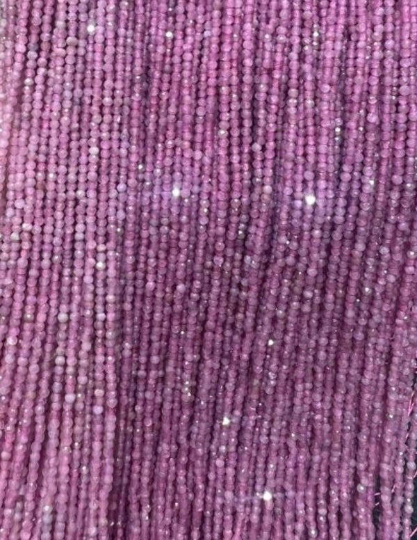 Natuursteen kralen 2mm Roze toermalijn