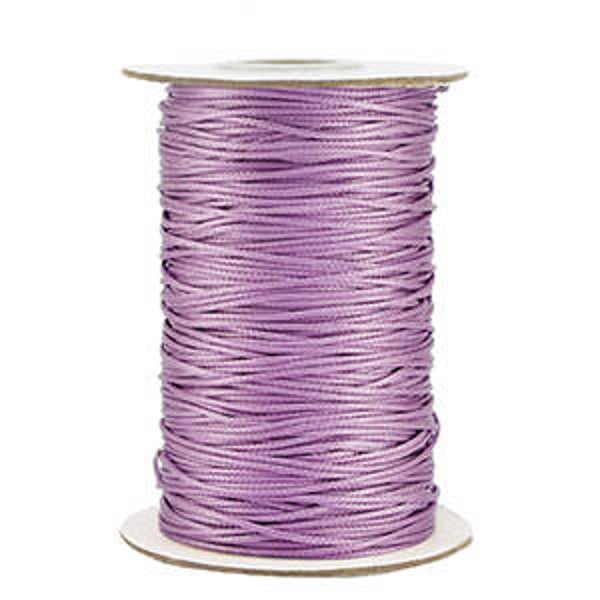 Macramé draad gevlochten 1mm sheer lilac
