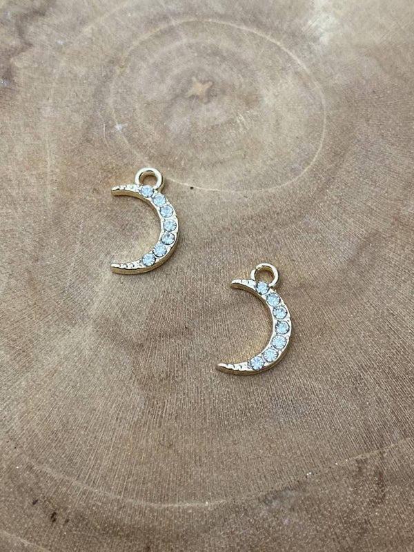 Bedel / hanger shiny moon gold