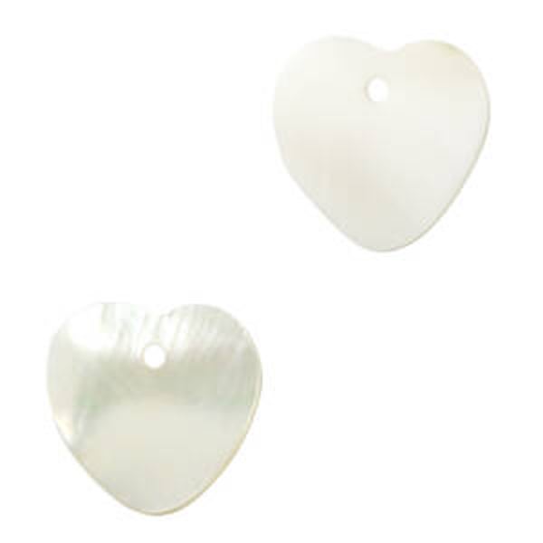Schelp hanger special heart white