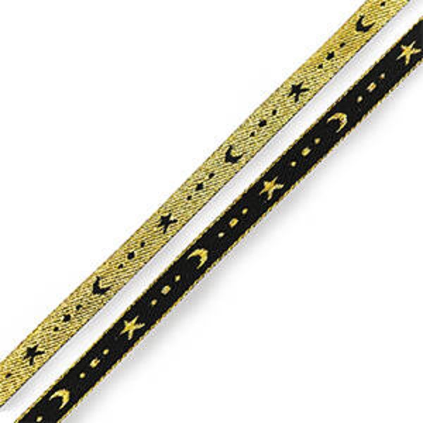 Text lint Moon and Stars Goud - Zwart