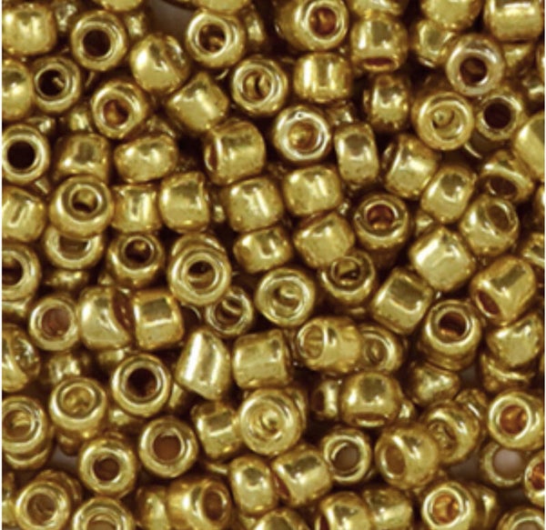 Rocailles Metallic shine yellow Gold 3mm