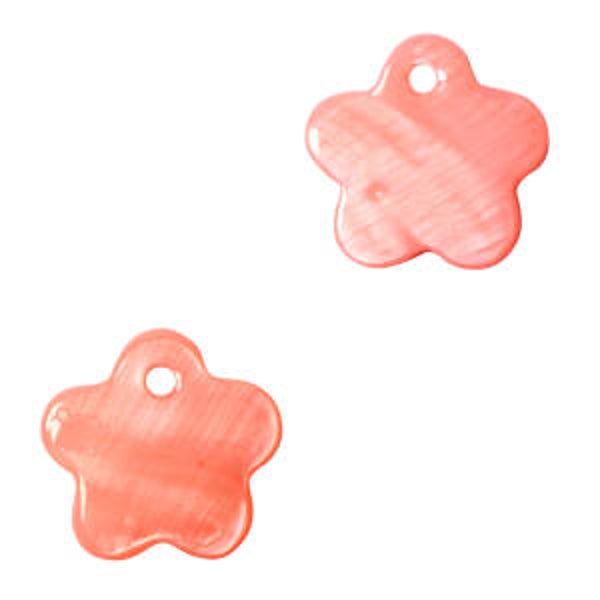 Schelp hanger flower coral pink