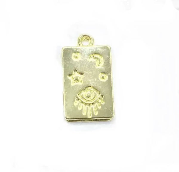 Bedel / Tag eye & stars goud.