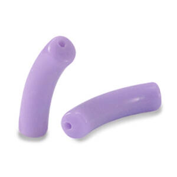 Tube kralen acryl Sheer Lilac
