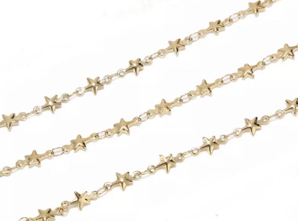 Stainless steel sterretjes jasseron goud