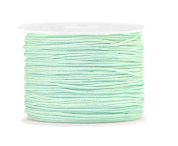 Macramé draad 1mm Soft turquoise green